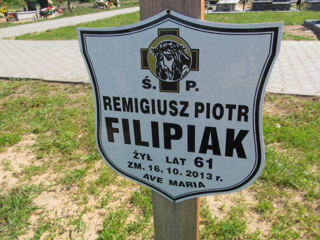 Remigiusz Piotr Filipiak 1952 Kutno - Grobonet - Wyszukiwarka osób pochowanych