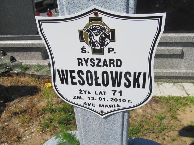 Ryszard Wesołowski 1938 Kutno - Grobonet - Wyszukiwarka osób pochowanych